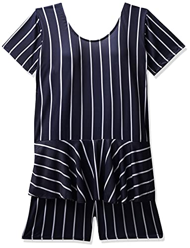 Image of I-SWIM LADIES COSTUME IS-103 NAVY /WHITE LINES SIZE 2XL WITH GOGGLES SILICON JOINTLESS WITH BOX SKY