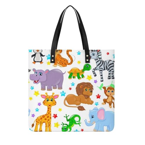 Tote bag de voyage motif lion et léopard le sac de plage idéal pour vos vacances
