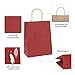 GSSUSA Gift Bags Medium 8x4.75x10.5 Red Paper Bags with Handles Bulk 100 Pack, Kraft Paper Bags for Shopping, Retail, Business, Boutique, Grocery, Merchandise, Restaurant To Go Take Out Bags