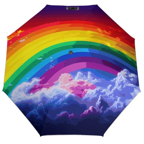 Parapluie compact anti-UV ACEPrints Rainbow 3 avec toile renforcée haute densité