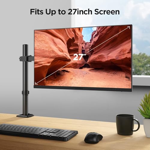 KOORUI Monitor Halterung für 13-32 Zoll, Monitor Arm für LED LCD Bildschirme bis 10 kg, Ergonomisch, Höhenverstellbar, Neigbar, Drehungbar, VESA 75x75/100x100mm