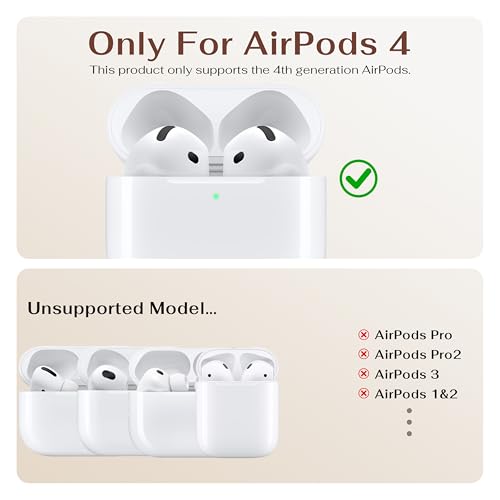 Image of Maxjoy for AirPods 4 Case, Clear AirPod 4th Generation Case Protective Soft Cute AirPod 4 Cover for Women Girly with Keychain for AirPods 4 Cover 2024,Lavender