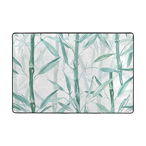 Tapis vert botanique grand tapis salon chambre facile à nettoyer Ruchen - 6
