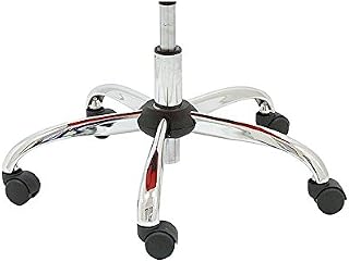 La Silla de Claudia - Base cromada Silla Oficina 5 radios Repuesto para sillas de Escritorio giratorias 50 mm Agujero / 64 cm diámetro