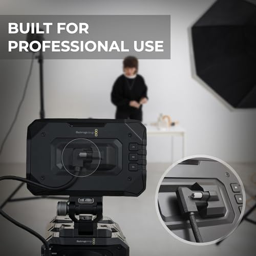 Image of XLCS Locking EVF Cable for Blackmagic Pyxis and URSA Cine 12K - USB-C 3.1 /3.2-20Gbps - 100W Power - Secure Lock - High-Speed Pyxis Monitor Cable - Durable and Reliable(350cm (11.5 feet) - Black