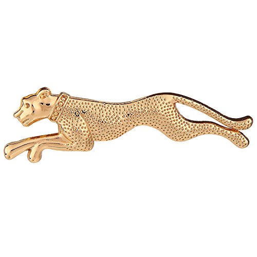 Broach for Men Women Running Cheetah Shape Lapel PIN ON Suits Shirts Coat BROOCHES Blazers Formal Sherwani Saree Silver Party in A Gift Box TNCP1265