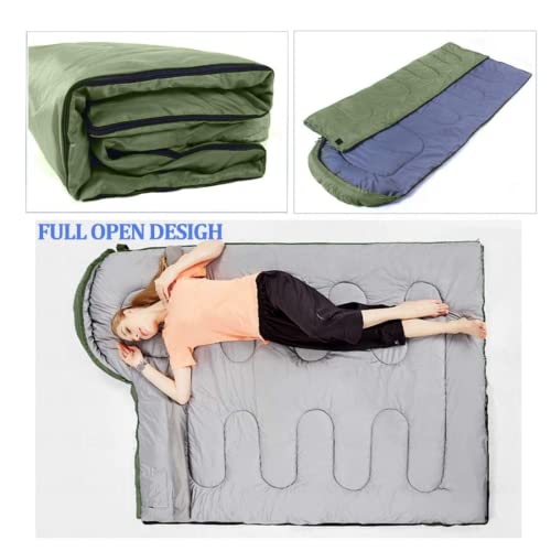 Bolsas de Dormir para Camping para Adultos - Bolsa de Dormir Compacta para Senderismo, Mochilero, Clima Frío y Cálido - Ligera y Plegable para Viajes en Verano e Invierno - Para Niños y Adultos, 1 y Doble 2 Personas miniatura 7