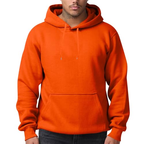 Mens Hoodies Pullover Fleece Lined Oversized Hoodie Casual Loose Long Sleeve Drawstring Hooded Sweatshirt with Pockets2
