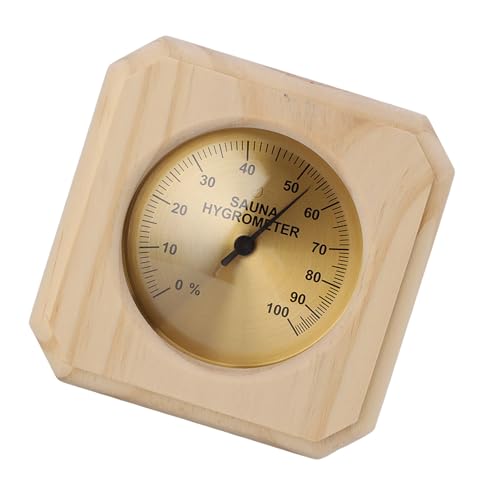 ZIZEV Sauna Hygrothermograph Humidifying Damp Frame Wood Framed for Interior, Sauna Accessories