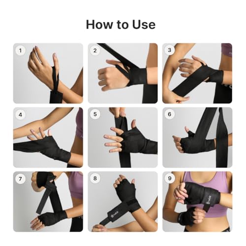 Image of cult Premium Boxing Hand Wraps 180 inch inch Durable Polyester & Cotton Blend, Breathable, Elastic, Thumb Loop & Velcro Closure, Wrist Support & Knuckle Protection for Boxing, MMA, Muay Thai, Karate
