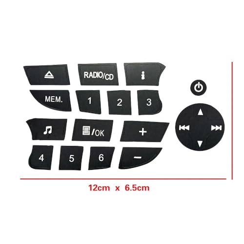 Autocollant bouton de commande audio finition mate Megane Clio