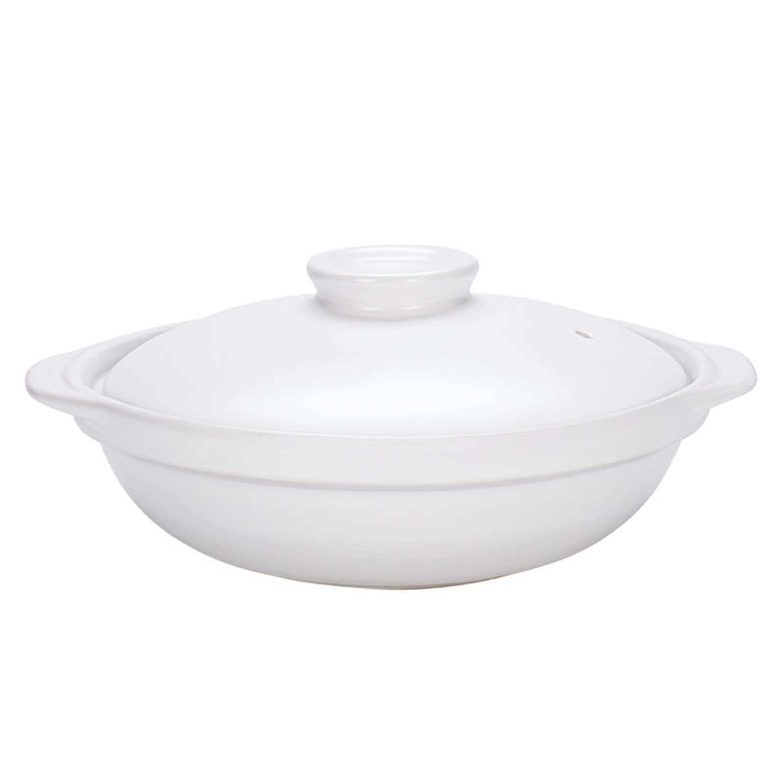 OQHAIR Cooking Pots Ceramic Saucepan Claypot Rice Small Casserole Pot Home Gas Stove Temperature Resistant White Soup Shallow