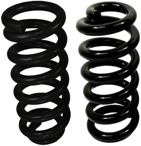 1973-1979 F100 F150 3 Front 4 Rear Drop Coils Springs Hangers & Shackles Drop Kit Lowering, Black