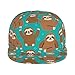 Fashion Baseball Cap Animals Sloth Art Dad Cap for Girls and Boys, Fitted Breathable Baseball Bucket Cap Headwear