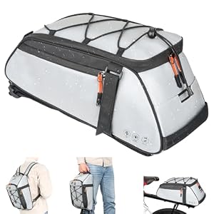 QYCHHJ 10L Reflektierende Fahrradgepäckträgertasche QU2-US-061