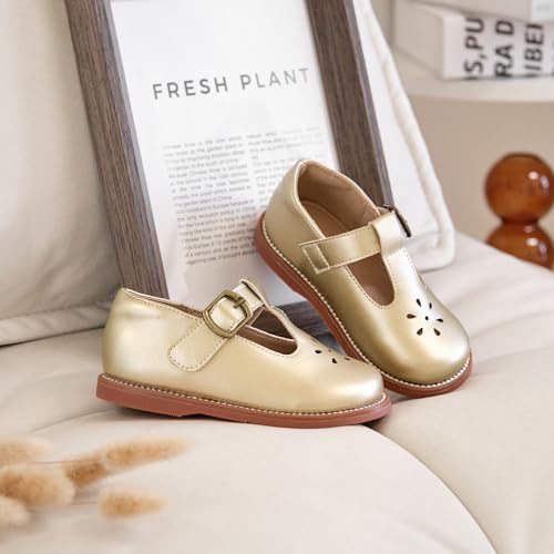 Image of Flaryzone Toddler Little Girl Mary Jane School Uniform Oxfords Flat Dress Shoes