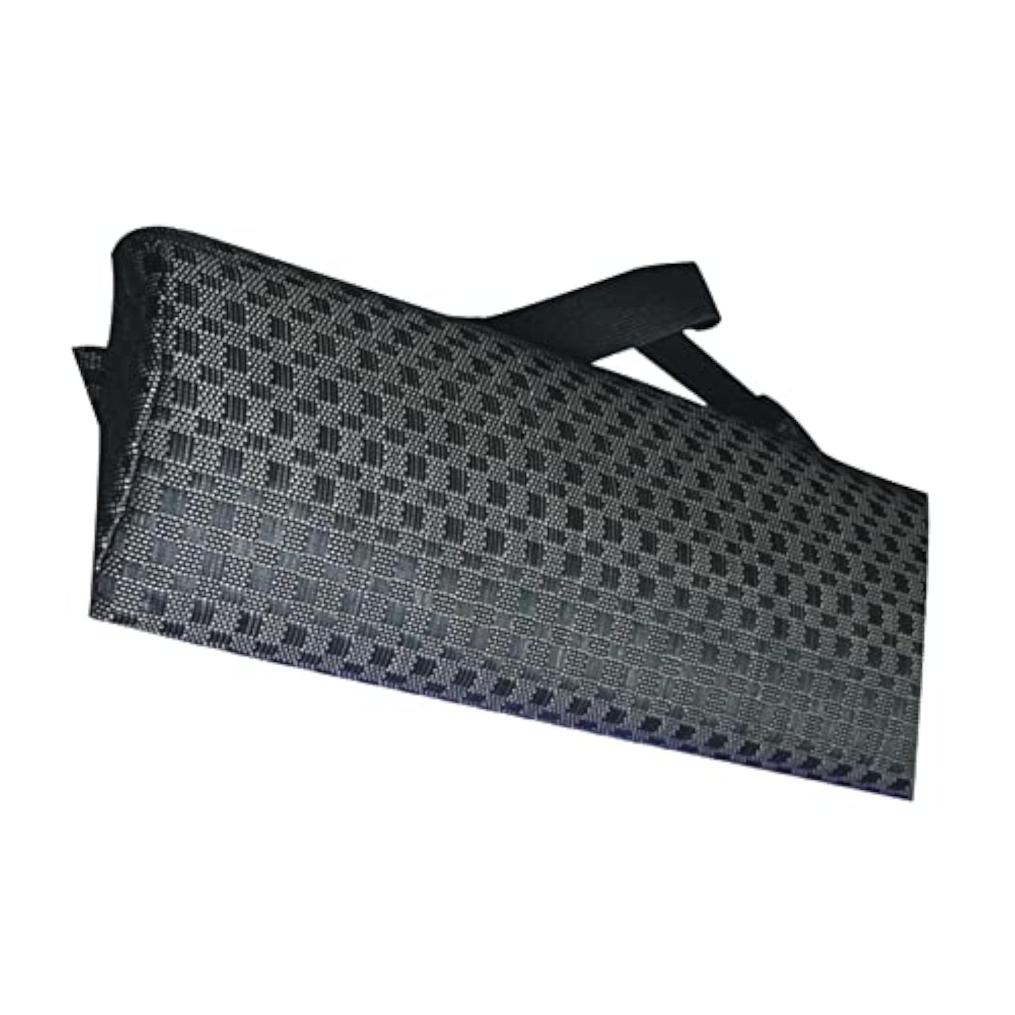 Lounge Chair Folding Wicker Chair with Sponge Pillow, Small Grid