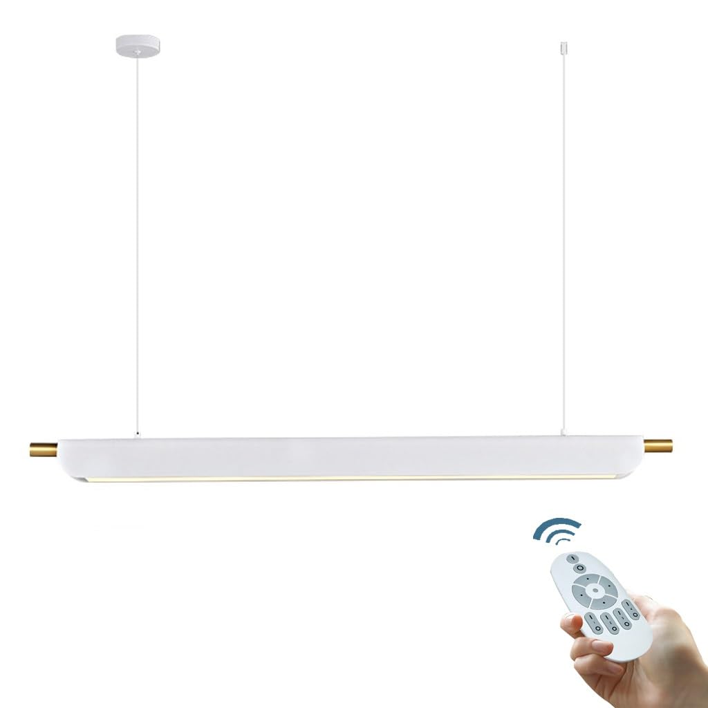 Lustre LED suspendu moderne 100 cm blanc luminaire salon cuisine bureau variable