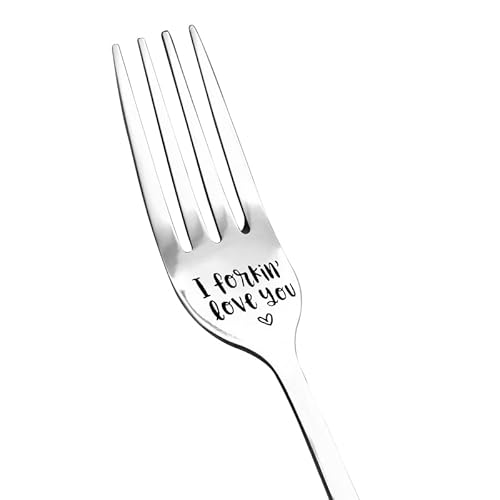 Funny Forks Gifts for Boyfriend Girlfriend Anniversary Birthday Gifts for Wife Husband I Forking Love You Fruit Dessert Forks Gifts for BFF Best Friend Sisters Christmas Presents