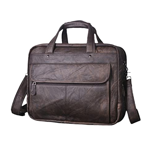 Mallette en cuir antique homme : rangez votre PC 15,6 et vos dossiers sans déformer votre sac