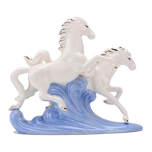 Estatua de Cerámica Caballo Corriendo Decorativa miniatura 5
