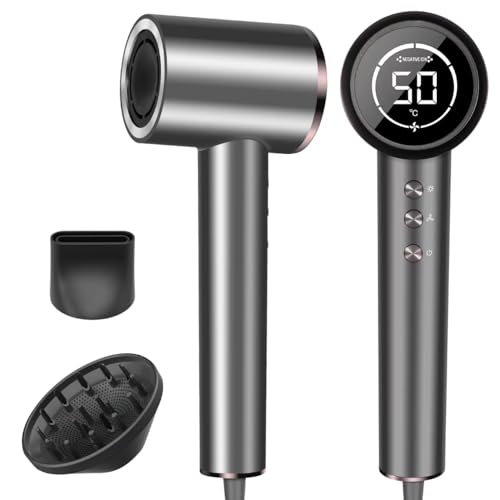 Hair Dryer with Diffuser, 150000RPM Professional High-Speed Negative Ionic Care