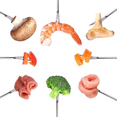 Foto von BGDR Fondue Gabeln, Edelstahl Schokoladenkäse Dessert Fondue Topf Gabeln Küchenwerkzeug Geschirr (6 Stück/Set)