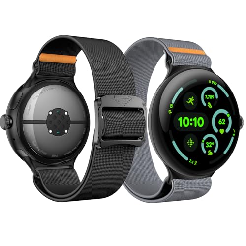Kamita 2Stück Nylon Sportarmband für Google Pixel Watch 5/4/3 45mm
