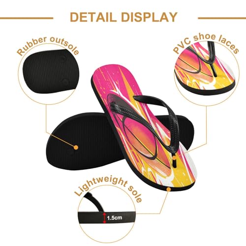 STAYTOP Cartoon Basketball Flip Flops Sandals of Men's & Women's,Sandals Beach Slippers Shower Slides2