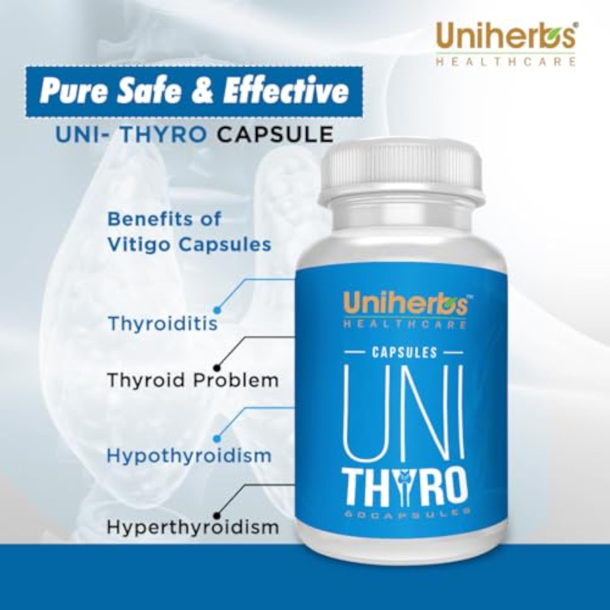 Uni Thyro Capsule for Thyroid Support, 60 Capsules