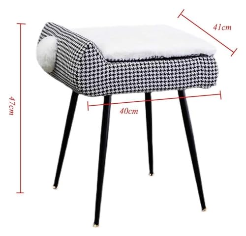 Taburete de tocador gris con almacenamiento y función de silla 3