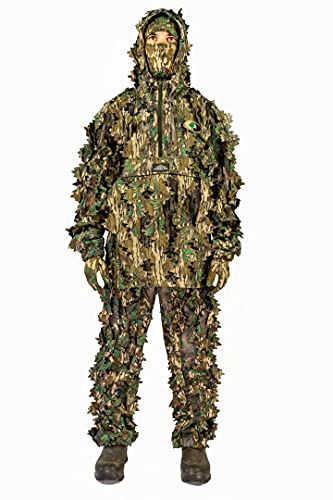 North Mountain Gear - Premium Camouflage Leafy Hunting Jacket For Men- 1/2 Zip With Hood3