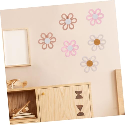 Décor floral boho : lot de 6 fleurs tissées suspendre pour nurserie - 7