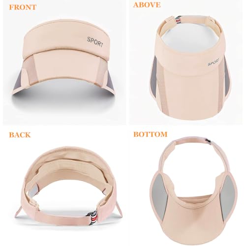 Image of PALAY Cap for Women Stylish, Summer Caps for Women, Extendable Side Brim Sun Visor Womens Hat, Fashion Breathable Hats with Sweatband for Biking, Running, Golfing