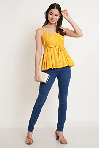 Image of COTLAND Fashions Jaipuri Cotton Printed Strappy Top for Women