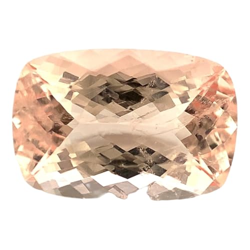Morganite naturelle sans défaut taille coussin 12.1mm pour réussir sertissage bague