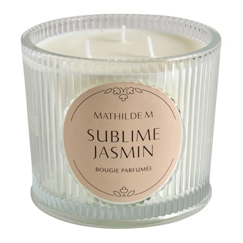 Bougie parfumée Mathilde M coffret cadeau décoration maison chic jasmin 400g - 4