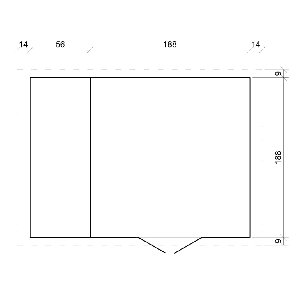 Casetta Giardino - Casetta da Giardino in Legno con Legnaia da Esterno con serratura di alta qualità L206xL272xA218 cm/ 3,53 m2 + 0,97 m2 - Piccola Casetta in Legno, Rimessa Attrezzi TIMBELA M386F