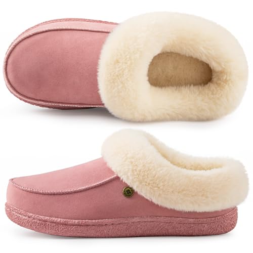 HomeTop Women's Moccasin Memory Foam Slippers