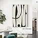 Black and White Abstract Line Art Canvas Print Painting Modern Wall Lines Abstract Line Wall Art Black and Beige Poster Modern Minimalist Picture Shapes Illustrations Artwork 16x24inch No Frame