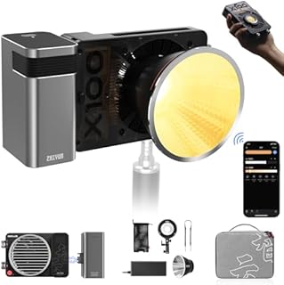 ZHIYUN MOLUS X100 Combo [Official] 100W LED COB Video Light 385g Studio Light with Detachable Grip Battery, Bowens Mount Kit, Bluetooth App Control, Music Mode, DC/PD Power Supply, 2700K-6500K