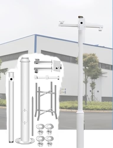 Poste de cámara de seguridad desmontable e independiente para monitoreo exterior estable 2