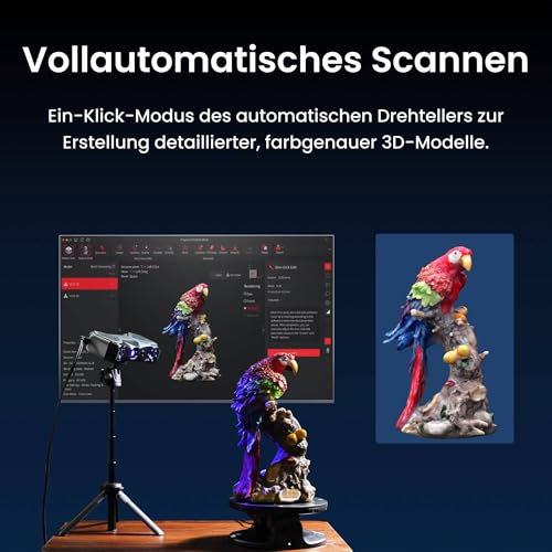Revopoint MetroX Pro 3D-Scanner für 3D-Druck, industrielle Präzision von 0,01 mm, 4 Scanmodi, interaktive Bildschirmfreigabe, Vollfarbe, für Reverse Engineering und digitale Modellierung, STANDARD