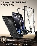 Poetic Revolution Etui na iPhone'a 16 Pro Max 6,9 cala, [osłona aparatu przesuwnego], solidna, odporna na wstrząsy obudowa klasy wojskowej z podpórką i wbudowaną osłoną ekranu, czarne