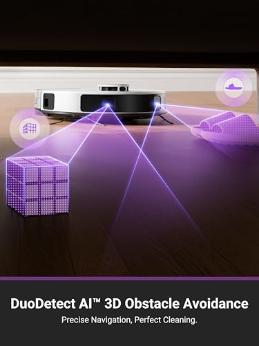 Eureka E20 Plus Robot Vacuum Cleaner with Bagless Self Emptying Station, 8000Pa Robotic Vacuum and Mop, 45 Day Hands-Free Cleaning, Anti Hair-Tangling, AI 3D Obstacle Avoidance, Lift Mop for Carpets - Image 6