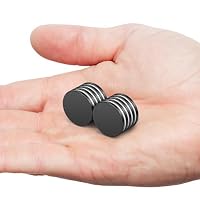 Wukong Schwarz Neodym Magnete Selbstklebend Extra Stark 20x2mm | 10 Stück, Mini Runde Magnete Heavy Duty für Magnettafel Whiteboard Kühlschrank – Ansicht 7