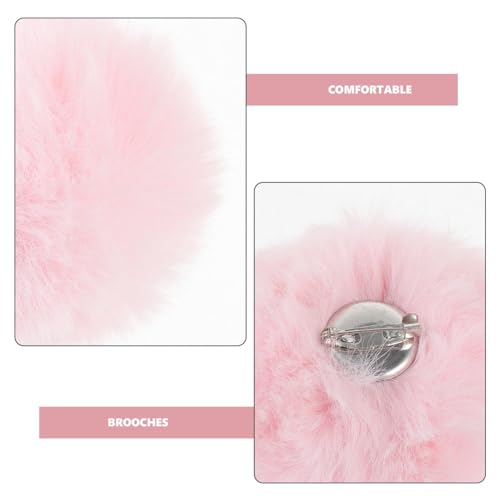 HOODANCOS Fluffy Pompom Decorative Shoe Clips, 4pcs 3.14 Diameter Fur Pom Ball for Shoes Hat Boots Handbag Charms DIY Snap Button (Pink 2) - Thumbnail 5
