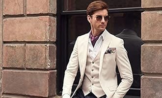 HISDERN Cravat for Men Silk Paisley Mens Cravat and Pocket Square Set Polka Dot Ascot Tie and Handkerchief for Wedding Party Christmas