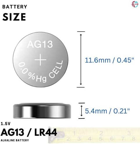 10 Adet LR44 AG13 A76, G13, L1154, SR44, G13A 1,5 V PoundMax Alkalin Düğme Pil Paketi Cıva içermeyen, sızdırmaz, uzun raf ömrü, oyuncaklar, ölçüm cihazları ve hesap makineleri için ile uyumludur - Görsel 6