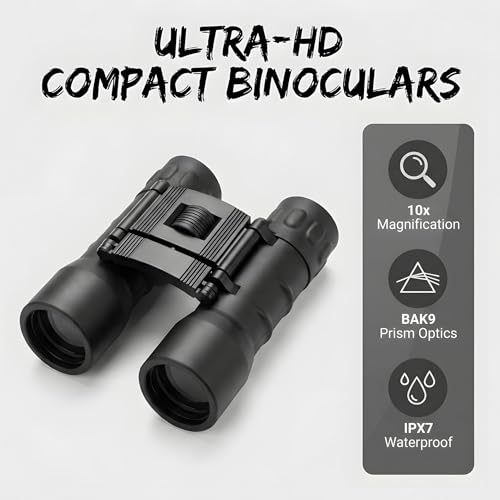 Binoculares compactos 10x32 impermeables y antiniebla miniatura 3